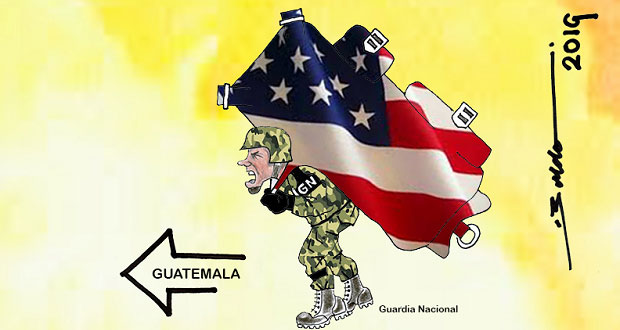 Caricatura: La Guardia Nacional alista bloqueo contra Guatemala