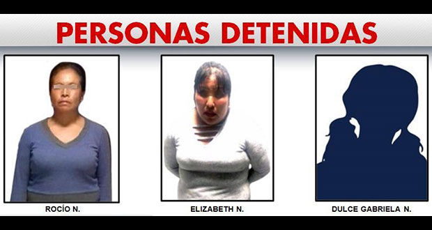 Detienen a dos mujeres y una menor por robo a negocio en Puebla