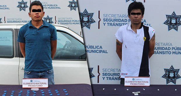 Recuperan 40 dosis de droga y detienen a 2 en la Angelópolis