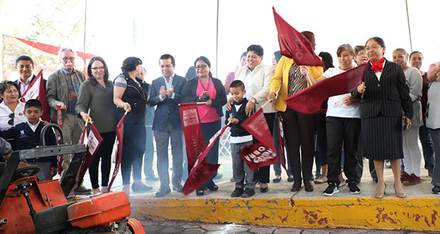 Karina Pérez da inicio a cuatro obras en San Andrés Cholula