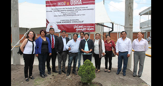 Karina Pérez inaugura arranques de tres obras en San Andrés Cholula