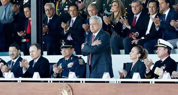 Pacheco acude a despliegue de la Guardia Nacional y respalda a AMLO