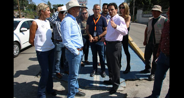 SIMT supervisa trabajos de Mi Puebla en bulevar Esteban de Antuñano