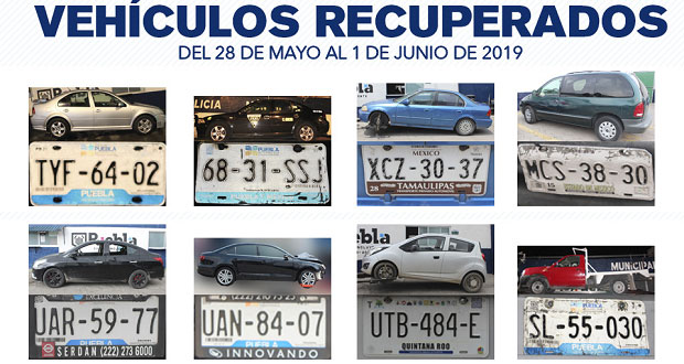 Ssptm asegura 8 vehículos