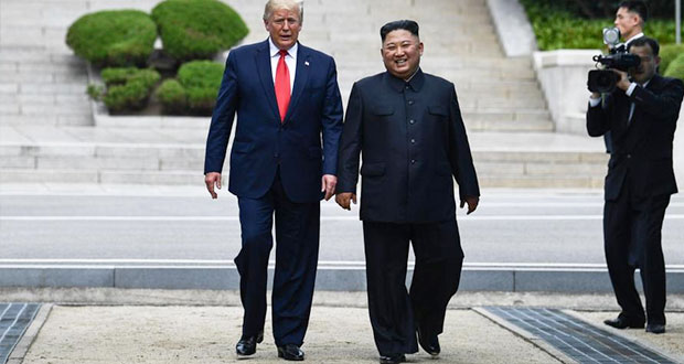 Trump, primer presidente de EU en pisar suelo de Corea del Norte