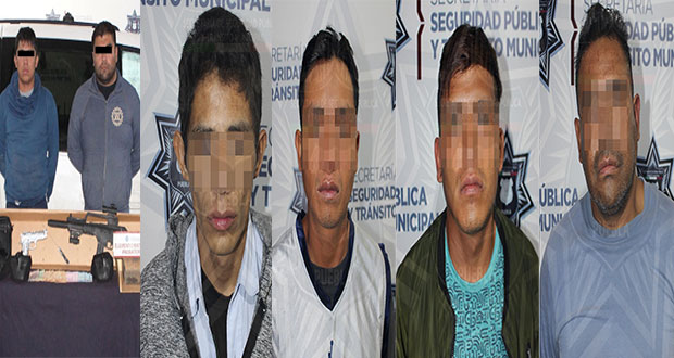 Por diversos robos, Ssptm detiene a cuatro y desarticula banda