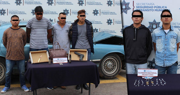 Ssptm asegura 8 vehículos, 50 dosis de droga y detiene a 8 personas