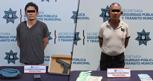En un día, detienen a 3 por robo a transeúnte en Puebla capital