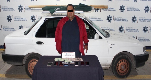 Cae en Puebla capital “El Gordo”, distribuidor de mercancía robada