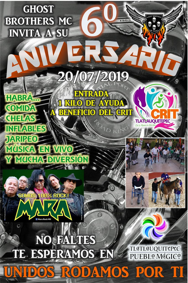 Invitan a evento motociclista en Tlatlauquitepec para ayudar a CRIT