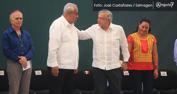 Proceso electoral de Puebla fue ejemplar, señala AMLO y felicita a Barbosa