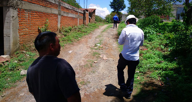 CFE recorre calles de Ocoyucan para realizar electrificación