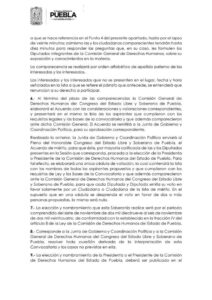 convocatoria CDH Puebla 2019