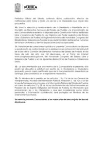 convocatoria CDH Puebla 2019