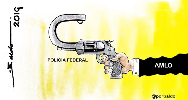 Caricatura: La Policía Federal se vuelve contra AMLO