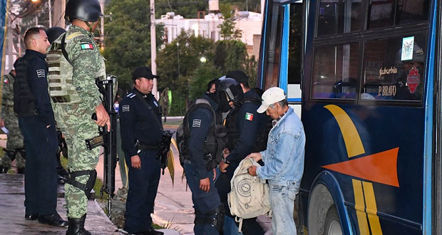 Cuautlancingo y Guardia Nacional aplican operativo Pasajero Seguro
