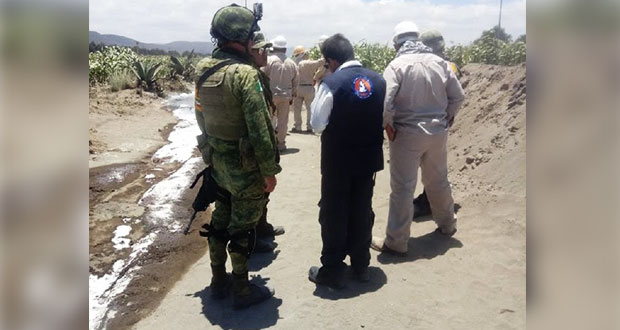 Gobiernos federal y estatal atienden fuga de gas en Palmar de Bravo