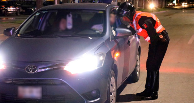 Sancionan a 35 personas en Operativo Alcoholímetro de Puebla