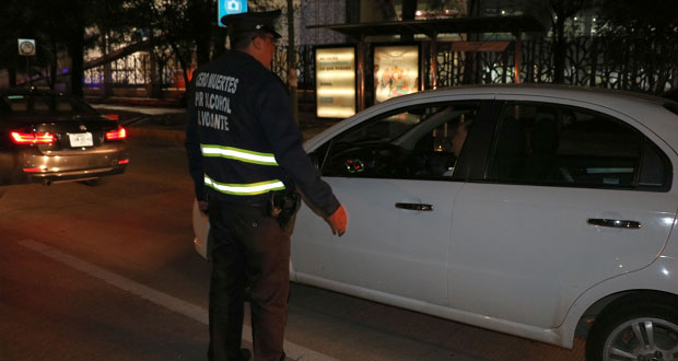 SSP sanciona a 32 durante Operativo Alcoholímetro en fin de semana