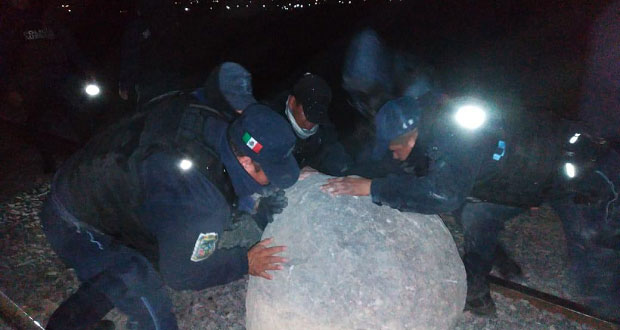 Policía Auxiliar frustra posible saqueo a tren en Cañada Morelos