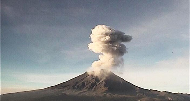 Popocatépetl registra 223 exhalaciones y 8 explosiones, informa PC