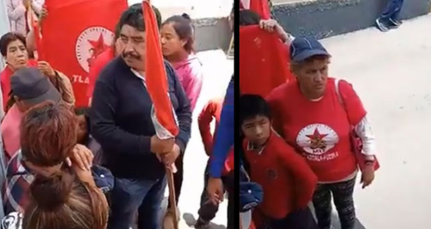 Se manifiestan en SAT de recta a Cholula y Antorcha se deslinda