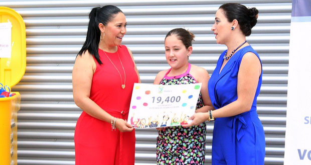 Voluntariado de la SSP recibe donativo de 19,400 tapas de plástico