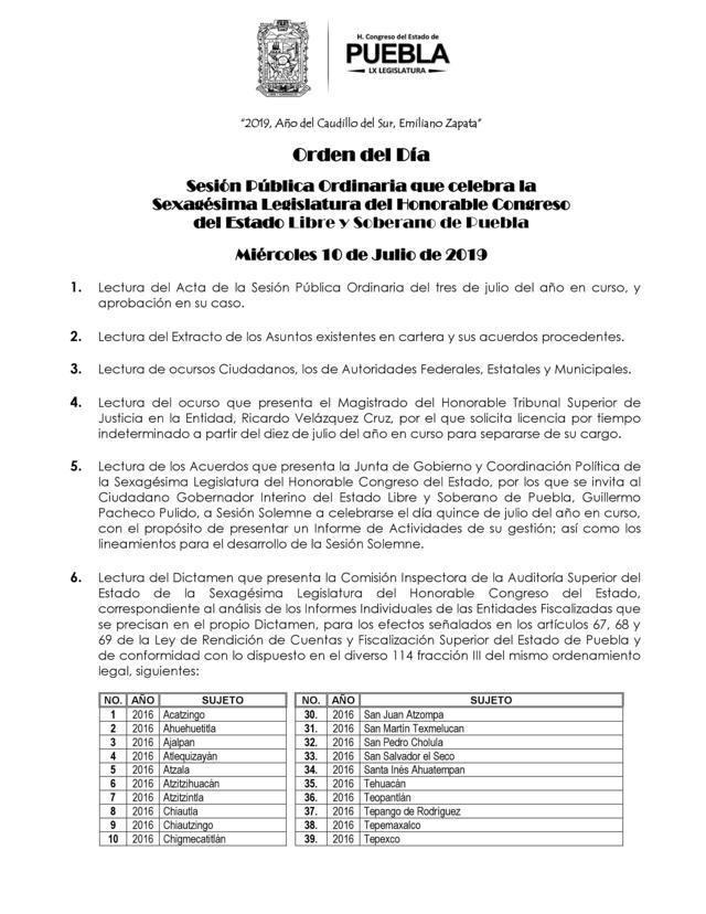 Avanzan en Congreso 58 cuentas públicas de 2016; 44 de municipios