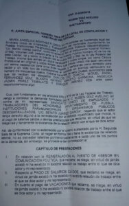 Gonzalo Juárez desconoce ante JLCA que despidió a excolaborador