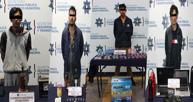 En zonas distintas de Puebla, detienen a 5 por robo a negocio