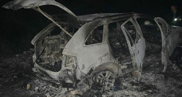 En Teotlalco, hallan 3 cuerpos calcinados dentro de una camioneta
