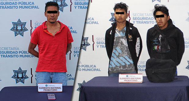 Caen 3 sujetos por robo a transeúntes en habitacional San Ramón