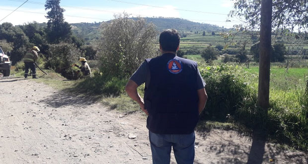 Controlan fuga clandestina de gas LP en San Martín Texmelucan