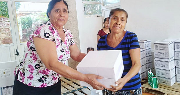 DIF de Tecomatlán entrega programas de canasta básica a niños