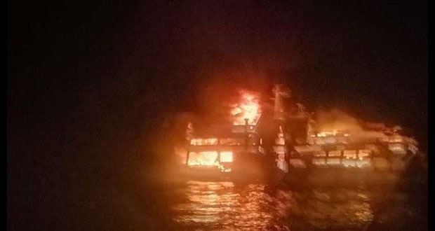 Incendio en ferry con 150 tripulantes en Filipinas deja 3 muertos