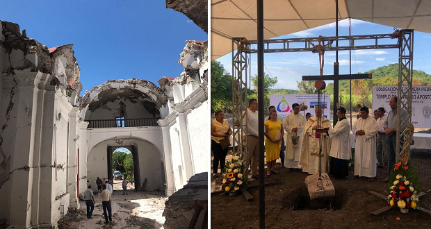 Tras derrumbe de iglesia en 2017, construirán una nueva en Atzala