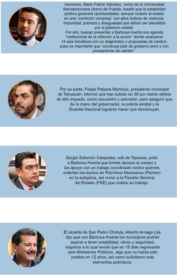 Seguridad y corrupción, principales retos de Barbosa, coinciden