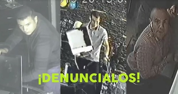 Exhiben a tres sujetos robando en oficinas de Prados Agua Azul