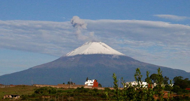 Popocatépetl registra 16 explosiones, informa Protección Civil