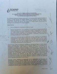 Moya, Cabalán y Eduardo Rivera avalaron concesionar el agua en Puebla