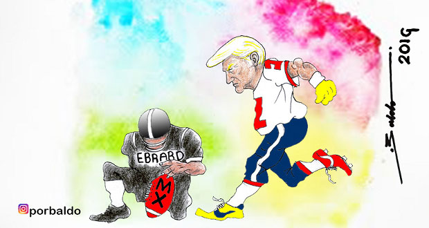 Caricatura: Ebrard le pone México a Trump