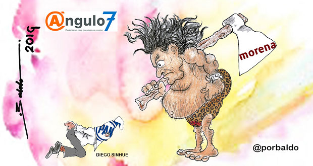 Caricatura: Morena quiere aplicar la ley del garrote a Sinhue