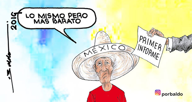 Caricatura: Primer informe de AMLO