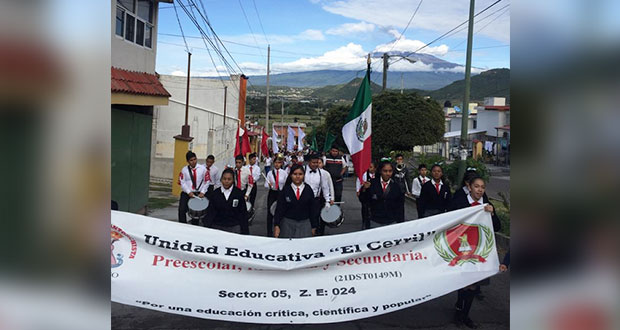Escuelas antorchistas en Atlixco conmemoran gesta de Niños Héroes