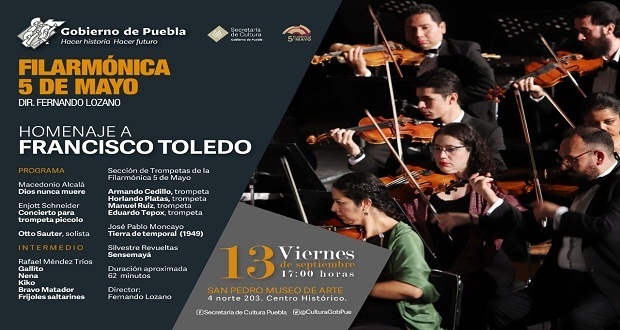 Homenajearán al artista Toledo con exposición y concierto en Puebla