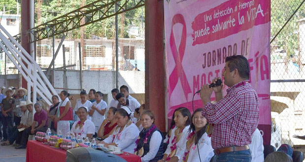 En Huitzilan, Antorcha promueve prevención de cáncer de mama