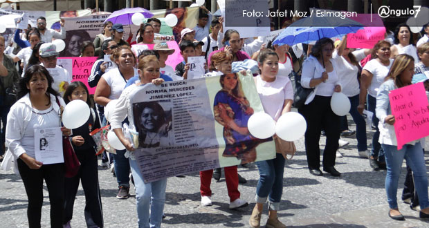 Marchan para exigir localizar a Norma Jiménez, de 8 meses de embarazo