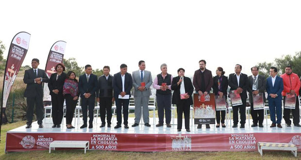 Presentan cartel del “Memorial de la Matanza en Cholula”