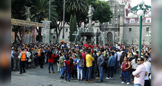 En Puebla capital, más de 4 mil personas se suman a Macrosimulacro