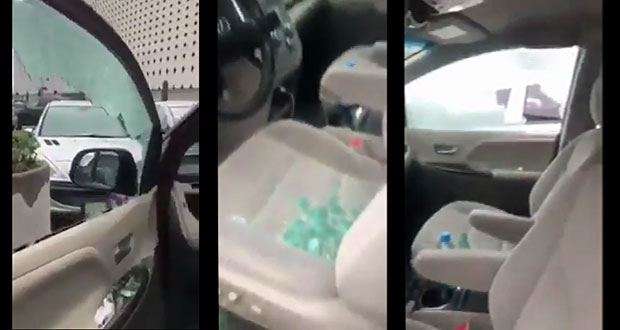 Asaltan a familia a bordo de su camioneta en estacionamiento de Angelópolis